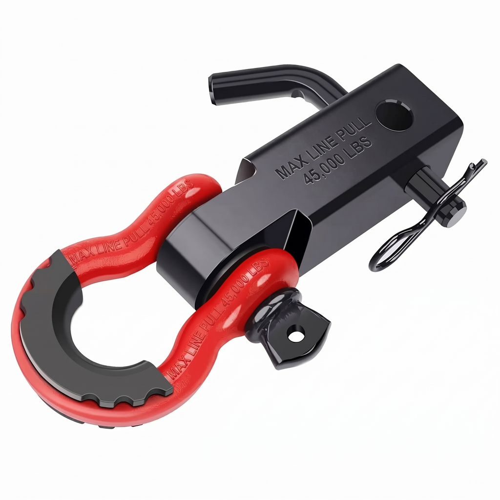 Attelage récepteur de manille PRIVON 45 000 LB – Récupération et remorquage robustes | Convient aux attelages de 2 po
